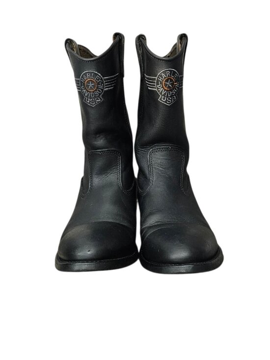 Harley Davidson Leather Western Crossover Oil Resistant Riding Moto Boots 12 BLK main image 7